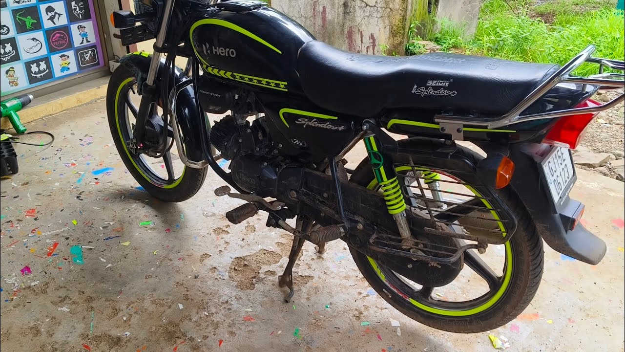 Best radium stickers for bike || splendor black sticker