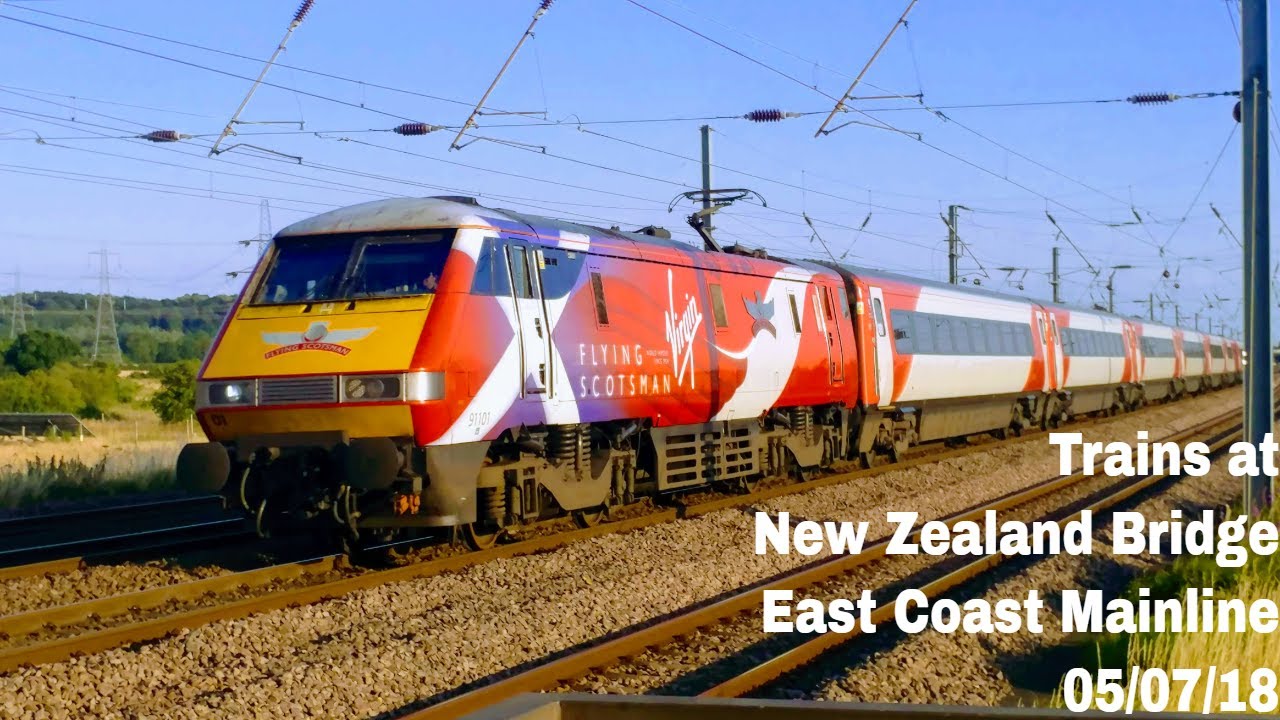 Evening Trains at Sandy (New Zealand Bridge), ECML | 05/07/18