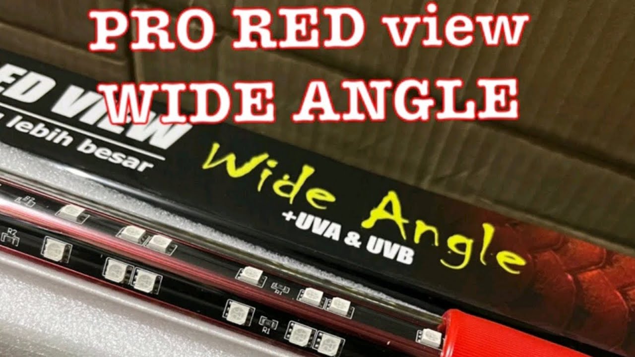 lampu aquarium kandila pro red view wide angle UVA UVB terbaru