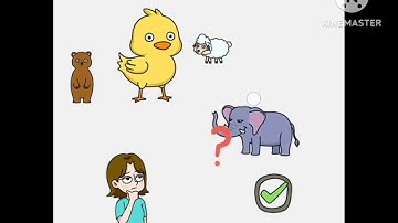 Brain out 2 Level 59 | Sort animal images from left to right from largest to smallest 🎮