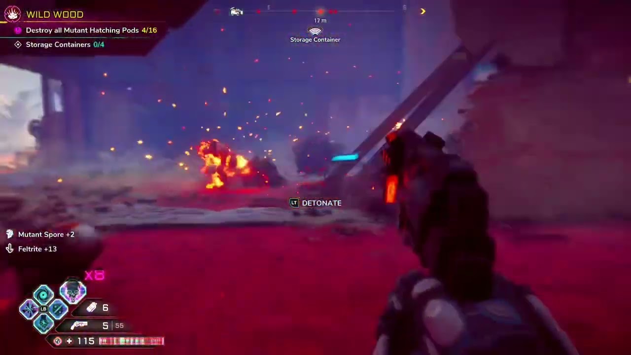 RAGE 2 - Wild Wood, Eliminate All Mutant Hatching Pods (The Wilds) BURN BURN BURN!