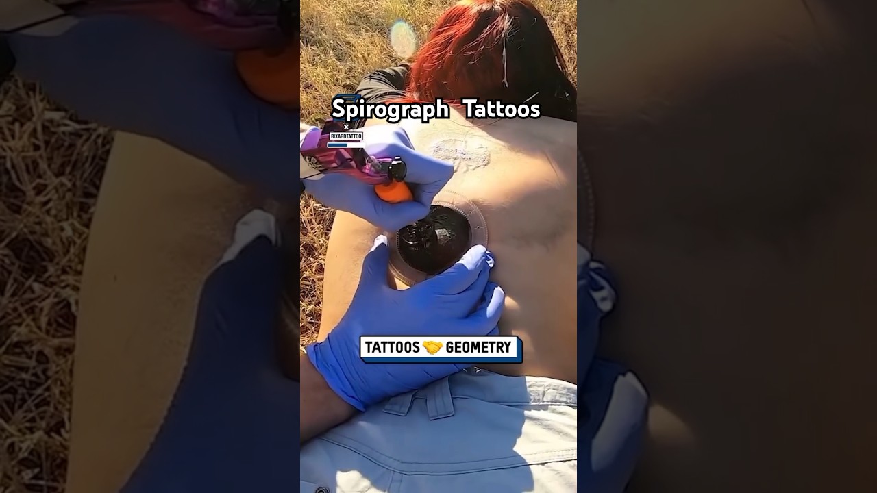 332MD. Making Tattoos with the Spirograph on my Back 