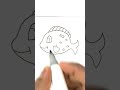 Fish🐟Easy Drawing for Kids #shorts #art #viralshorts #howtodraw
