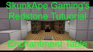 MineCraft Redstone Tutorial : Enchantment Table (pistons)