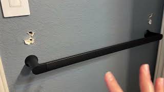 Moen Genta LX Towel Bar Review | Matte Black Bathroom Towel Rack Installation