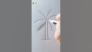 Palm Tree Drawing From 1 | #drawing #easy #art