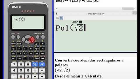 Convierte coordenadas rectangulares a polares con Casio fx-991EX