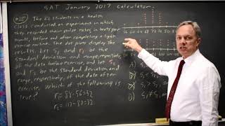 SAT Test 8: Standard deviation and range - question #4-28
