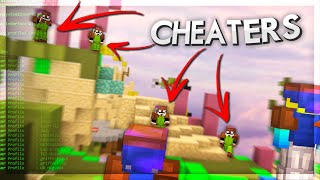 Destroying A Cheater Party In Bedwars Hypixel Bedwars