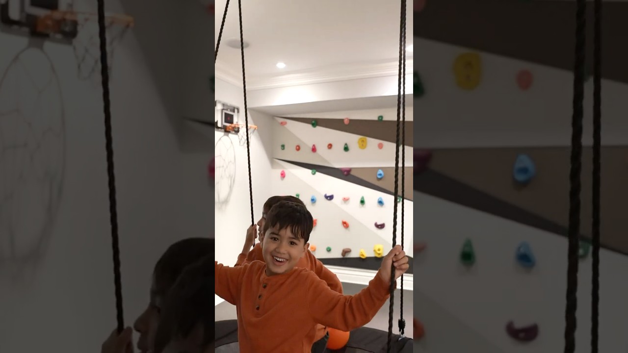 We Built a CLIMBING WALL in their Basement!