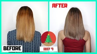 CHEAP DIY TO GET RID OF BRASSY HAIR AT HOME| ORANGE HAIR TO ASHY HAIR |  | Lolly Isabel