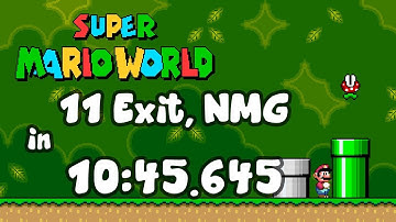 Super Mario World - 11 Exit, NMG in 10:45.645