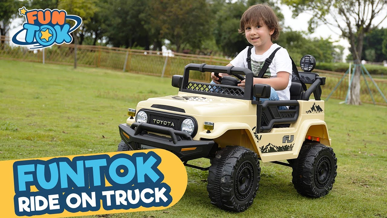 FUNTOK R04A Licensed Toyota FJ Cruiser 12V Ride on Truck For Kids - YouTube