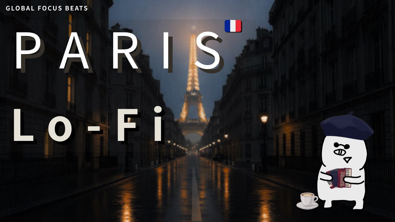 Minimal Lofi: Parisian Rainy Night | Deep Work & Study Music (2Hour+)