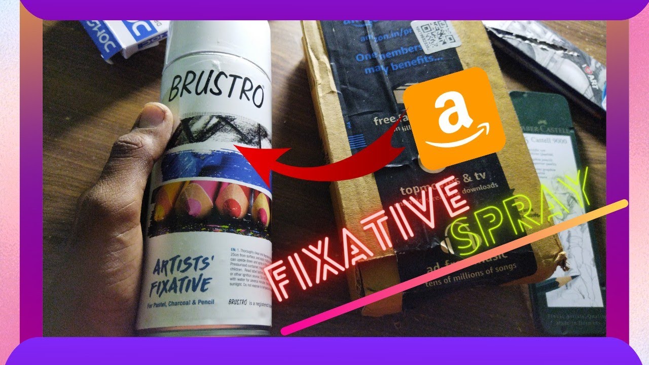 unboxing best fixative spray brustro YouTube