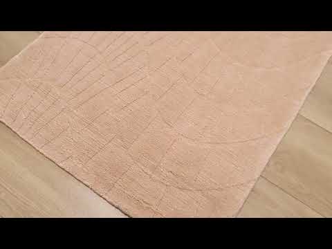 Tezgah Dokuma Geometrik Desenli Somon Yün Halı inceleme videosu kapak görseli