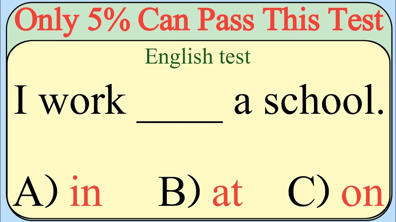 Can You Pass This English Grammar Speed Test?