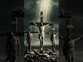 Jesus on the cross ✝️ with two thiefs