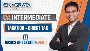 CA INTER | Direct Tax | Basics of Taxation - Part 1 | Lecture 1 | CA. Nishant Kumar