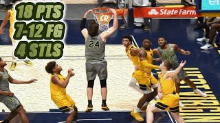 Matthew Mayer vs West Virginia 3.2.21 | 18 pts (7-12 FG, 3-5 3pt, 1-1 FT), 5 Reb, 4 Stl, 2 TO