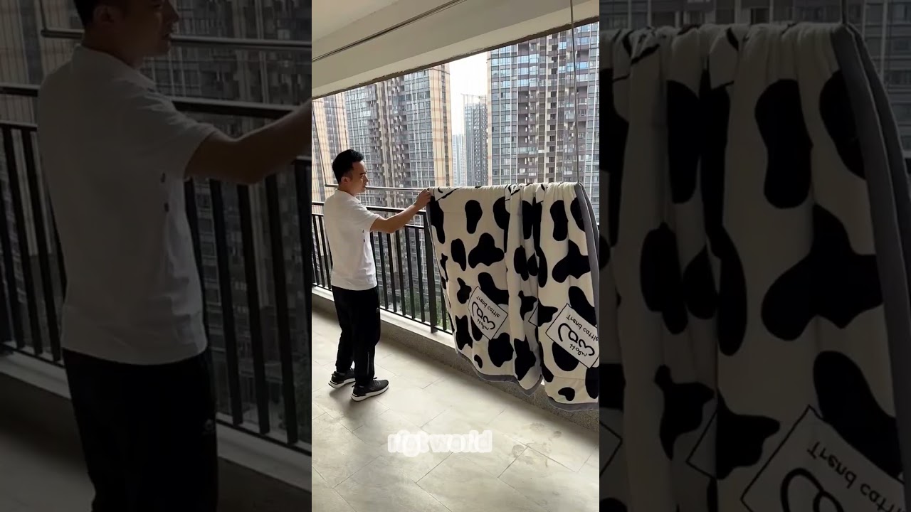 Space Saving Retractable Clothes Drying Rod! ✨🌸