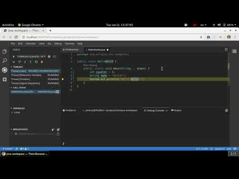 VScode java debug plugin with Theia IDE example