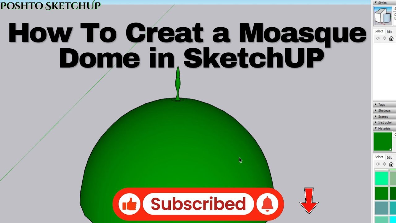 How to Create a Beautiful Mosque Dome in SketchUp | Step-by-Step Tutorial 🕌 