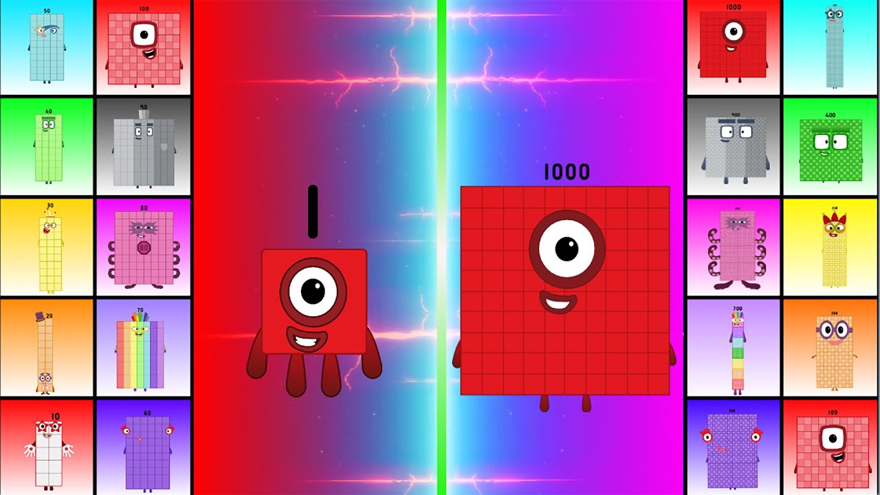 The Ultimate Battle Numberblocks Band 1-10000 Mashup One - Ten - Hundred - Thousand