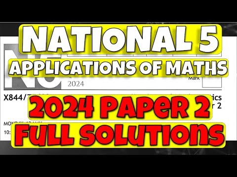 National 5 Applications Of Maths 2024 Paper 2 Full Solutions