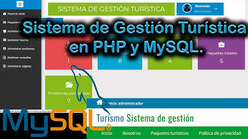 Sistema de Gestión Turística en PHP y  MySQL (código free)