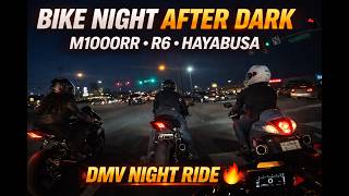 Rolling Out After Bike Night! 🌙🔥 Hayabusa, M1000RR & R6 in the Dark (DMV Ride)