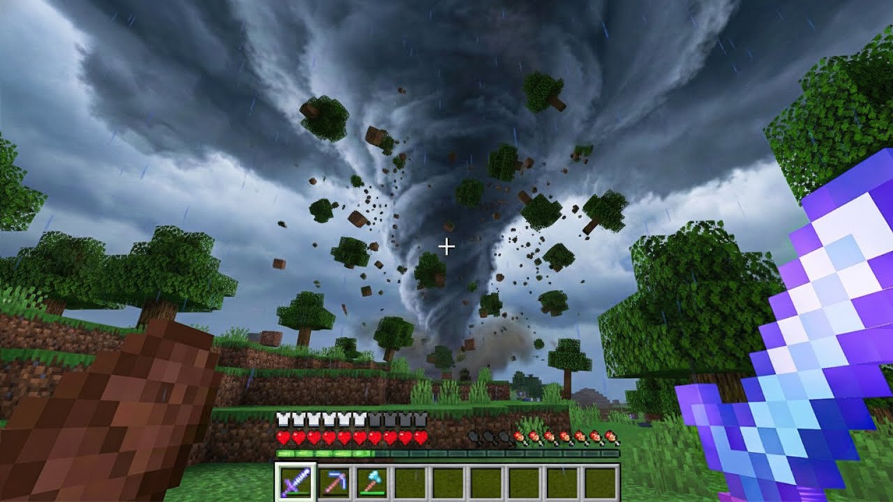 Minecraft, But I Added Realistic Tornados...