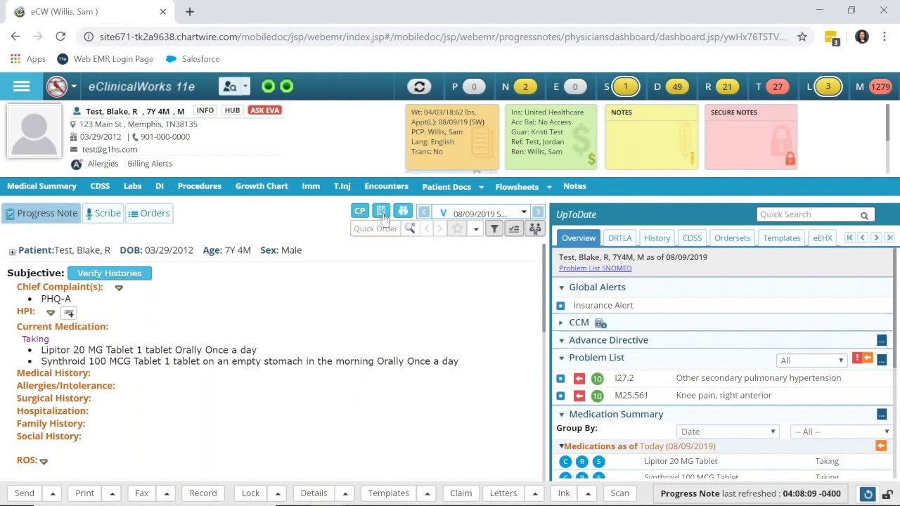 Gastroenterology Patient Care EHR Platforms eClinicalWorks
