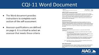 AIAG CQI-11 Introduction