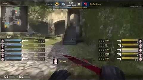 Fnatic obliterates FaZe on pistol for a 16 0 win