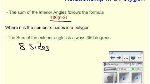 Geometric Relationships 73 Angle relationships in polygons