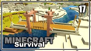 Vertical Lift Drawbridge in Minecraft! | Minecraft Bedrock 1.14 Survival Let's Play | Ep 17