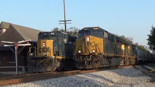 CSX ET44AH 3469 and ES40DC 5354 Lead Manifest Q582-07 Past M779-09 on 10/9/21