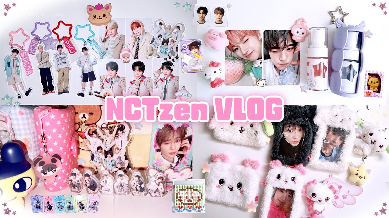 [시즈니 브이로그 #32] 핑크핑크하다 핑크핑크한 | 댕트리버 비즈발 • 위시 일본투어 MD • 컬러 팝업 MD • 시온 아크릴키링 • 포카홀더 • 트레카 • 랜덤 증사 • 가챠