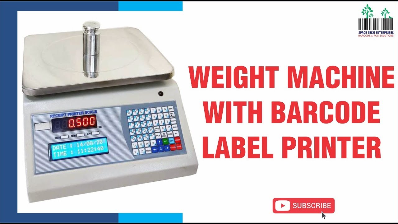 Weight Machine With thermal Label Printer Weighing Machine Supermarket Food  Shops