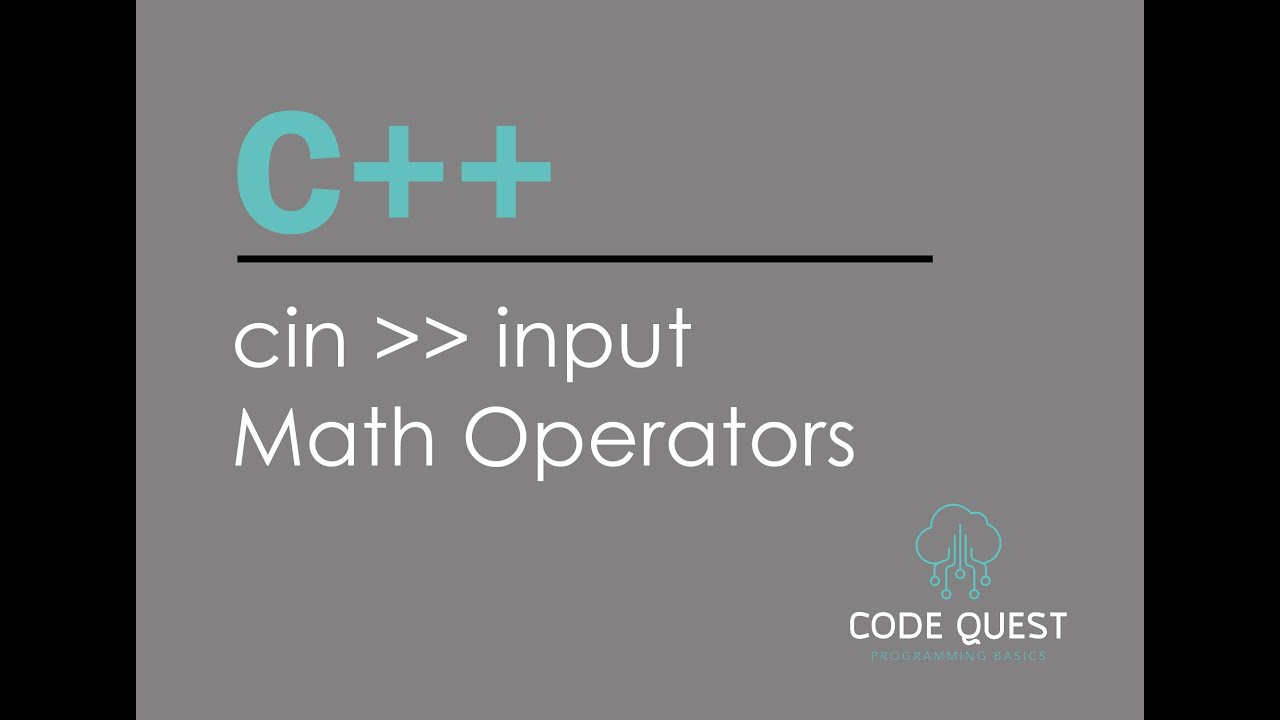C++ cin input - YouTube
