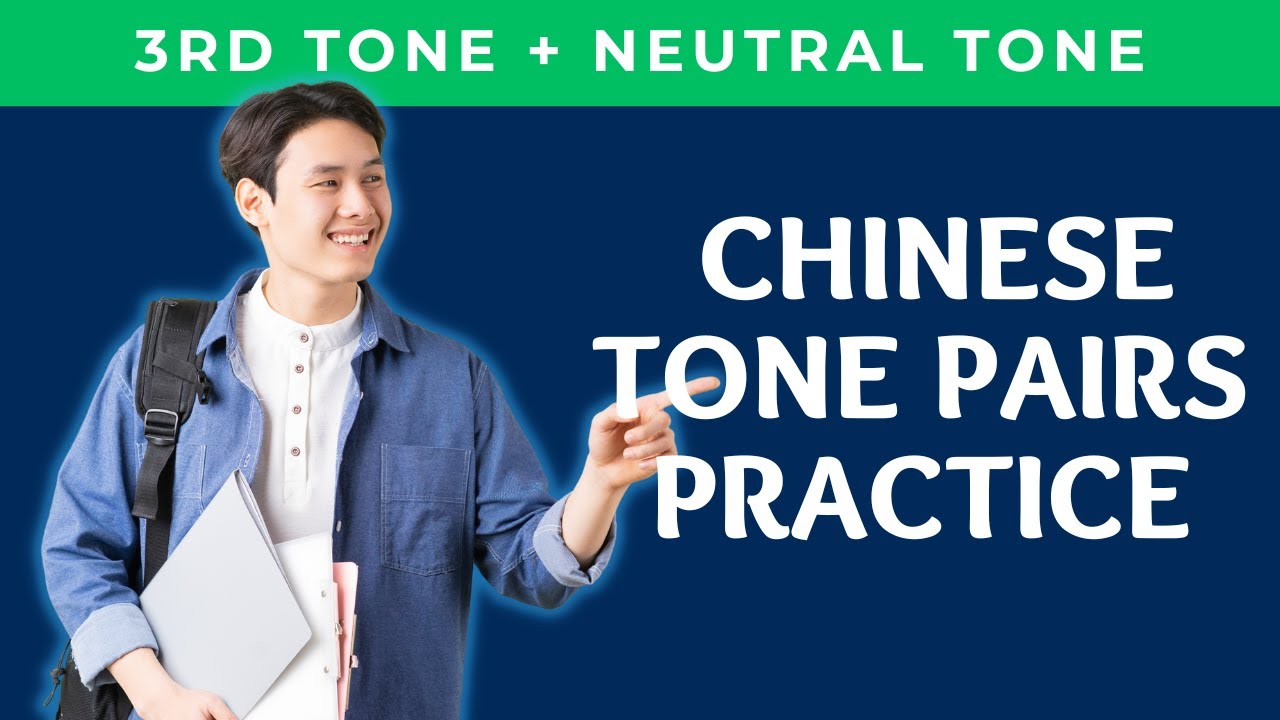 Chinese Tone Pairs Practice 3rd Tone + Neutral Tone with Picture