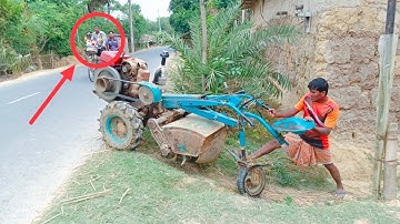 Small Boy VS Power Tiller Video | Indian Small Boy Driving Mini Power Tiller | Power Tiller Ep-119