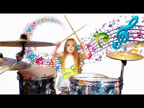 Nastya Pretend Play with Musical Instrument Toys
