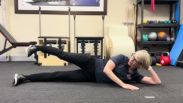 Side lying hip abduction with internal rotation