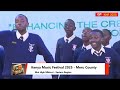 MOI HIGH MBIRURI PERFORMING MUNGU PEKEE BY NYASHINSKI AT THE KENYA MUSIC FESTIVAL