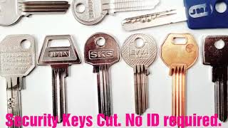 Security Keys Cut. No ID required.
