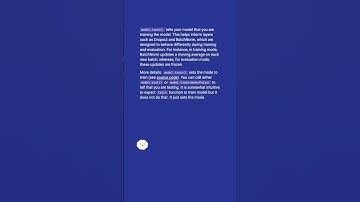 What does model.train() do in PyTorch? #shorts