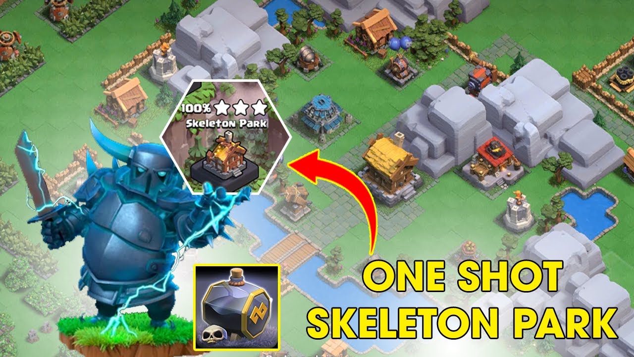 CLASH OF CLANS | Destroy Skeleton Park with 1 ATTACK | Clan Capital