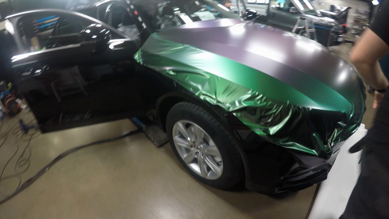 WTP Dekor - Wrap In Progress - Volvo V90 - Black to Urban Jungle Silver/Green